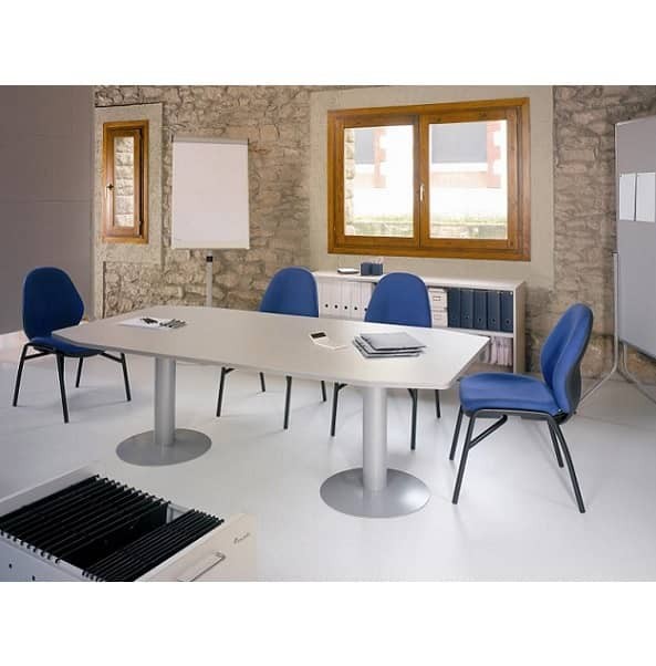 Mesas de reunión • Mesa de reunión redonda con pata metálica