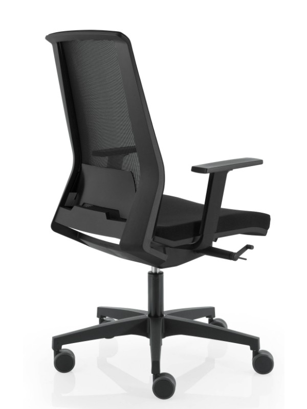 tela negro silla visitante hjh OFFICE 732060 INVENTOR V silla de confidente tejido de malla 