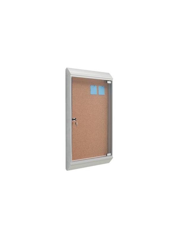 Vitrina de anuncios con puerta - tapizada