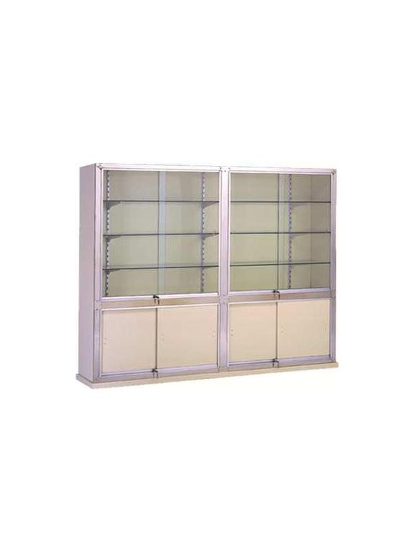 Vitrina - Vitrina arsenal para antequirfano.
Fabricada en Acero esmaltado epoxi.
Frente Acero Inox Calidad AISI 304 18/8.
Parte superior puertas corredera de cristal.
Tres entrepaos de cristal.
Parte inferior puertas correderas de Acero esmaltado epoxi, con
Entrepao de chapa en su interior.
Con cerradura.
