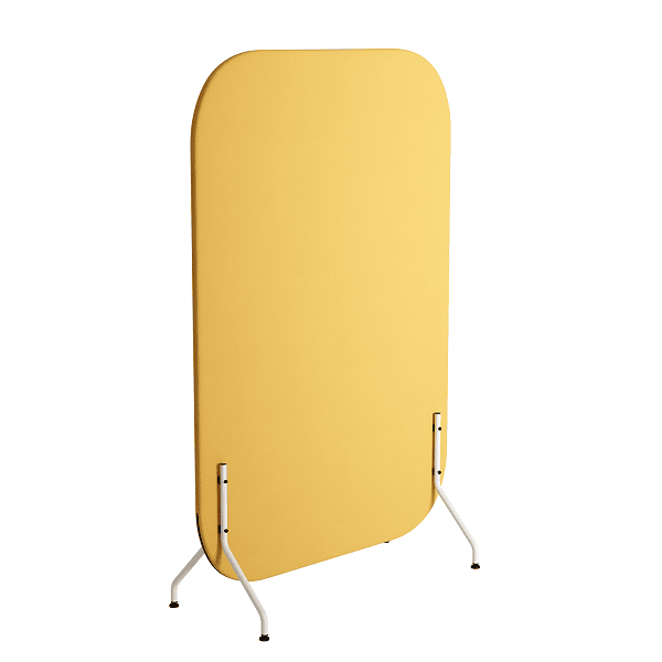 Biombo Amarillo 170x110cm. - Biombo tapizado en color amarillo en medidas de 170 x 110cm.
con patas en color blanco esta disponible en una gran gama de colores.