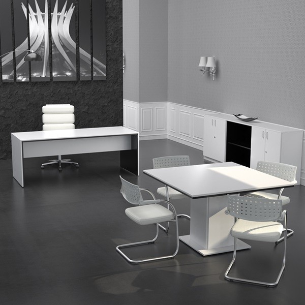 Mobiliario de diseo mesas blanca y negra