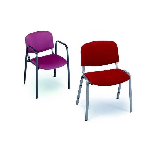 Silla academia base metlica asiento tapizado con pala opcional.