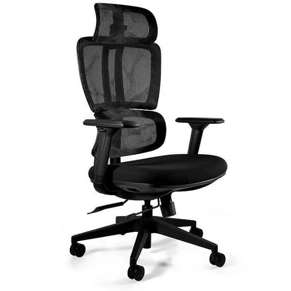 Silla de direccin ergonmica con asiento tapizado o tejido de malla. - Nuevo modelo de silln para direccin o media direccin ergonmico, 
dinmico y diseo actual, el respaldo tapizado en tejido o malla transpirable.
Ajuste de la altura del asiento, ngulo del reposacabezas, la profundidad del asiento y de
los reposabrazos 3D, mecanismo SINCRONIZADO, con malla  y los asientos tapizados en tela.
Capacidad de peso 130kg. Alto total: 115-131cm. Ancho total: 68cm. Profundidad: 69cm. 