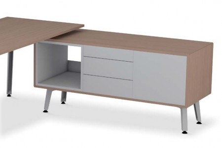 Muebles soporte tipo ala para acoplar a mesas de 3 patas